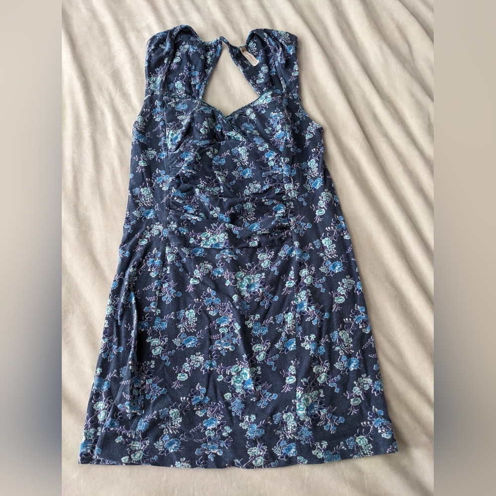 Free People blue floral bodycon dress
